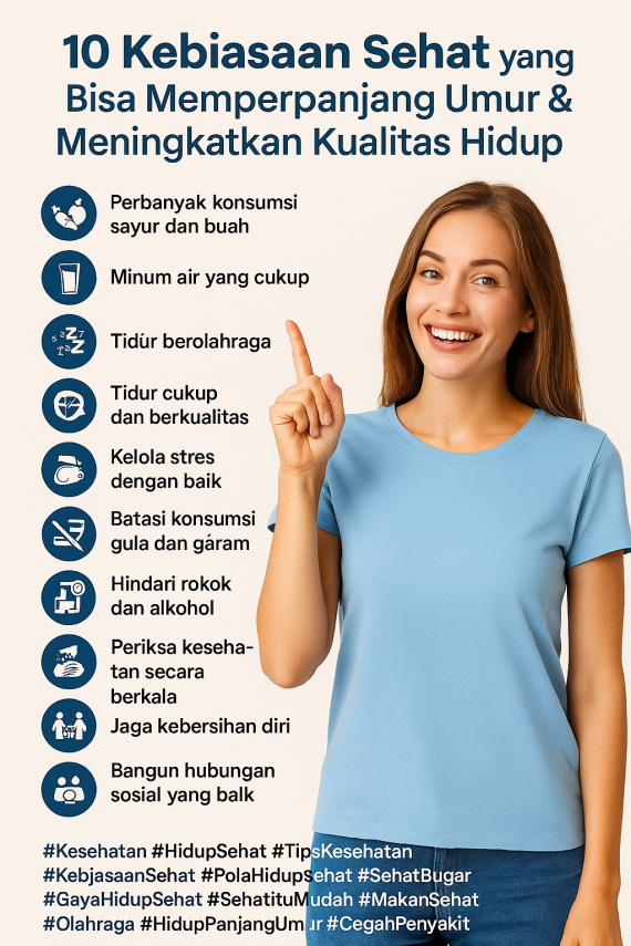 10 Kebiasaan Sehat yang Bisa Memperpanjang Umur & Meningkatkan Kualitas Hidup
