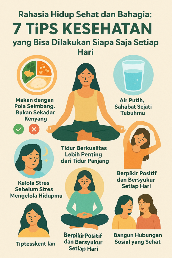 Rahasia Hidup Sehat dan Bahagia: 7 Tipskesehatan yang Bisa Dilakukan Siapa Saja Setiap Hari